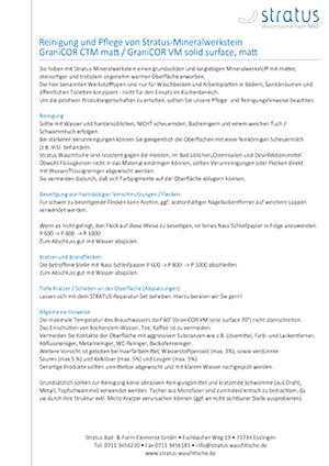 STRATUS Reinigung und Pflege CTM VM